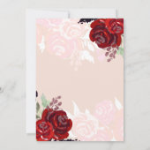 ブルゴーニュ金ゴールドフローラプリンセスキンチェニェラカンス 招待状 (裏面)