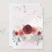 ブルゴーニュ金ゴールドフローラプリンセスキンチェニェラカンス 招待状 (裏面)