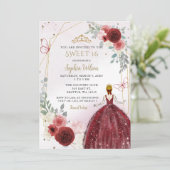 ブルゴーニュ金ゴールドフローラプリンセススウィート16 招待状 (スタンド正面)