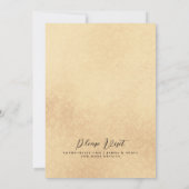 ブルゴーニュ金ゴールドフローラレスシックフォイルグリッター結婚ズ 招待状 (裏面)