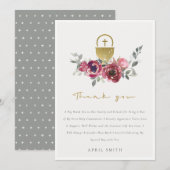 ブルゴーニュ金ゴールドフローラ初の聖餐式 サンキューカード (正面/裏面)