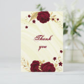 ブルゴーニュ金ゴールドフローラ大理石 サンキューカード (スタンド正面)