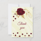ブルゴーニュ金ゴールドフローラ大理石 サンキューカード (正面)