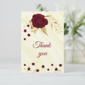 ブルゴーニュ金ゴールドフローラ大理石 サンキューカード (スタンド正面)