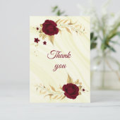 ブルゴーニュ金ゴールドフローラ大理石 サンキューカード (スタンド正面)