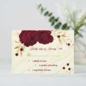 ブルゴーニュ金ゴールドフローラ大理石 出欠カード (スタンド正面)