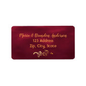 ブルゴーニュ金ゴールドフローラ差出人住所 ラベル (正面)