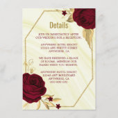 ブルゴーニュ金ゴールドフローラ幾何大理石詳細 エンクロージャーカード (正面)