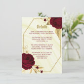 ブルゴーニュ金ゴールドフローラ幾何大理石詳細 エンクロージャーカード (スタンド正面)