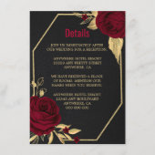 ブルゴーニュ金ゴールドフローラ幾何学的ブラック詳細 エンクロージャーカード (正面)