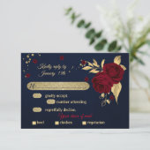 ブルゴーニュ金ゴールドフローラ海軍の食事 出欠カード (スタンド正面)