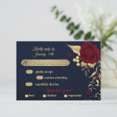 ブルゴーニュ金ゴールドフローラ海軍の食事 出欠カード (スタンド正面)