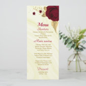 ブルゴーニュ金ゴールドフローラ結婚大理石 メニュー (スタンド正面)