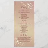 ブルゴーニュ金ゴールドフローラ結婚式 プログラムカード プログラム (裏面)