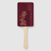 ブルゴーニュ金ゴールドフローラ結婚式 プログラムファン ハンドファン (裏面)