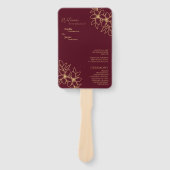 ブルゴーニュ金ゴールドフローラ結婚式 プログラムファン ハンドファン (正面)