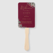 ブルゴーニュ金ゴールドフローラ結婚式 プログラム ハンドファン (正面)