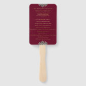 ブルゴーニュ金ゴールドフローラ結婚式 プログラム ハンドファン (裏面)