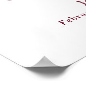 ブルゴーニュ金ゴールドフローラ葬儀フォトウェルカムサイン ポスター (角)