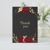 ブルゴーニュ金ゴールドフローラ黒 サンキューカード (スタンド正面)