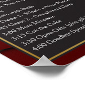 ブルゴーニュ金ゴールドブライダルシャワー🌿イエレガントンク ポスター (角)