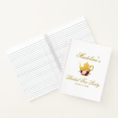 ブルゴーニュ金ゴールドブライダルシャワー紅茶パーティーギフトリスト ノートブック (内部)