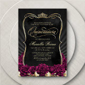 ブルゴーニュ金ゴールドブラッククインセアニラ 招待状