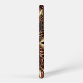 ブルゴーニュ金ゴールドブラックダマスクフラワー SAMSUNG GALAXYケース (右側面)