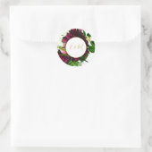 ブルゴーニュ金ゴールドブーケモダンス結婚モノグラム ラウンドシール (バッグ)