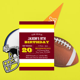 ブルゴーニュ金ゴールドホワイトチーム誕生日招待状 招待状