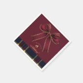 ブルゴーニュ金ゴールドボウロッキングホースラグジュアリー誕生日 スタンダードカクテルナプキン (角)