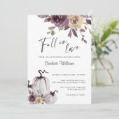 ブルゴーニュ金ゴールドボホ秋インラブブライダルシャワー 招待状 (スタンド正面)