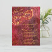 ブルゴーニュ金ゴールドマルディグラスマスカレードボール 招待状 (スタンド正面)