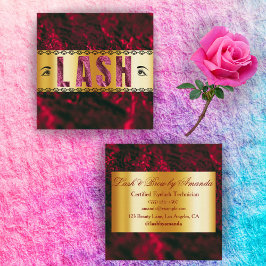 ブルゴーニュ金ゴールドラッシュテックはっきりしたミニマリストデザイン スクエア名刺