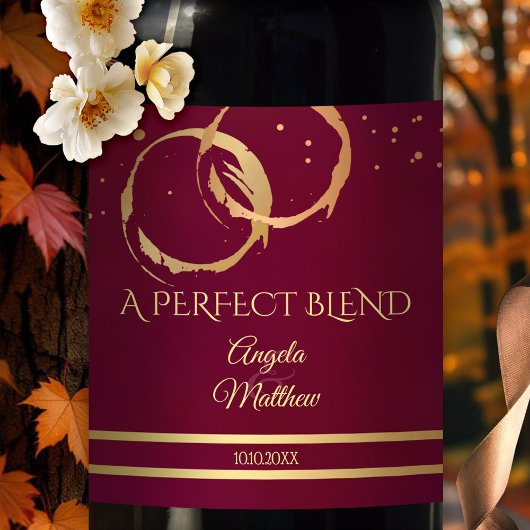 ブルゴーニュ金ゴールドワインシ結婚ンズワインラベル ワインラベル