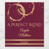 ブルゴーニュ金ゴールドワインシ結婚ンズワインラベル ワインラベル (シングルラベル)