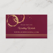 ブルゴーニュ金ゴールドワ結婚インのWebサイト挿入カード エンクロージャーカード (裏面)