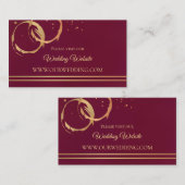 ブルゴーニュ金ゴールドワ結婚インのWebサイト挿入カード エンクロージャーカード (正面/裏面)
