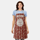 ブルゴーニュ金ゴールドヴィンテージフローラ エプロン (着用した状態)