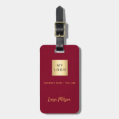 ブルゴーニュ金ゴールド会社のロゴ名 ラゲッジタグ (正面縦)