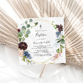 ブルゴーニュ金ゴールド幾何学洗礼 招待状