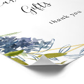 ブルゴーニュ金ゴールド幾何学的カードとギフトサイン ポスター (角)