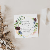 ブルゴーニュ金ゴールド幾何学的ヌエストラ結婚ボダズ 招待状