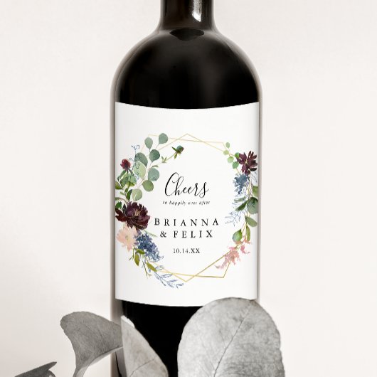 ブルゴーニュ金ゴールド幾何学的応援結婚ズのワインラベル ワインラベル