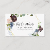 ブルゴーニュ金ゴールド幾何結婚サイト エンクロージャーカード (正面)