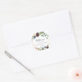 ブルゴーニュ金ゴールド幾何結婚的へようこそ スクエアシール (封筒)