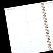 ブルゴーニュ金ゴールド星モノグラム名2026 プランナー手帳