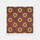 ブルゴーニュ金ゴールド星模様 スタンダードカクテルナプキン (正面)