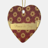 ブルゴーニュ金ゴールド星模様 セラミックオーナメント (左)