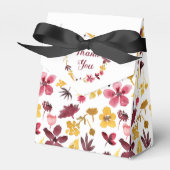 ブルゴーニュ金ゴールド水彩フローラありがとう フェイバーボックス (正面サイド)